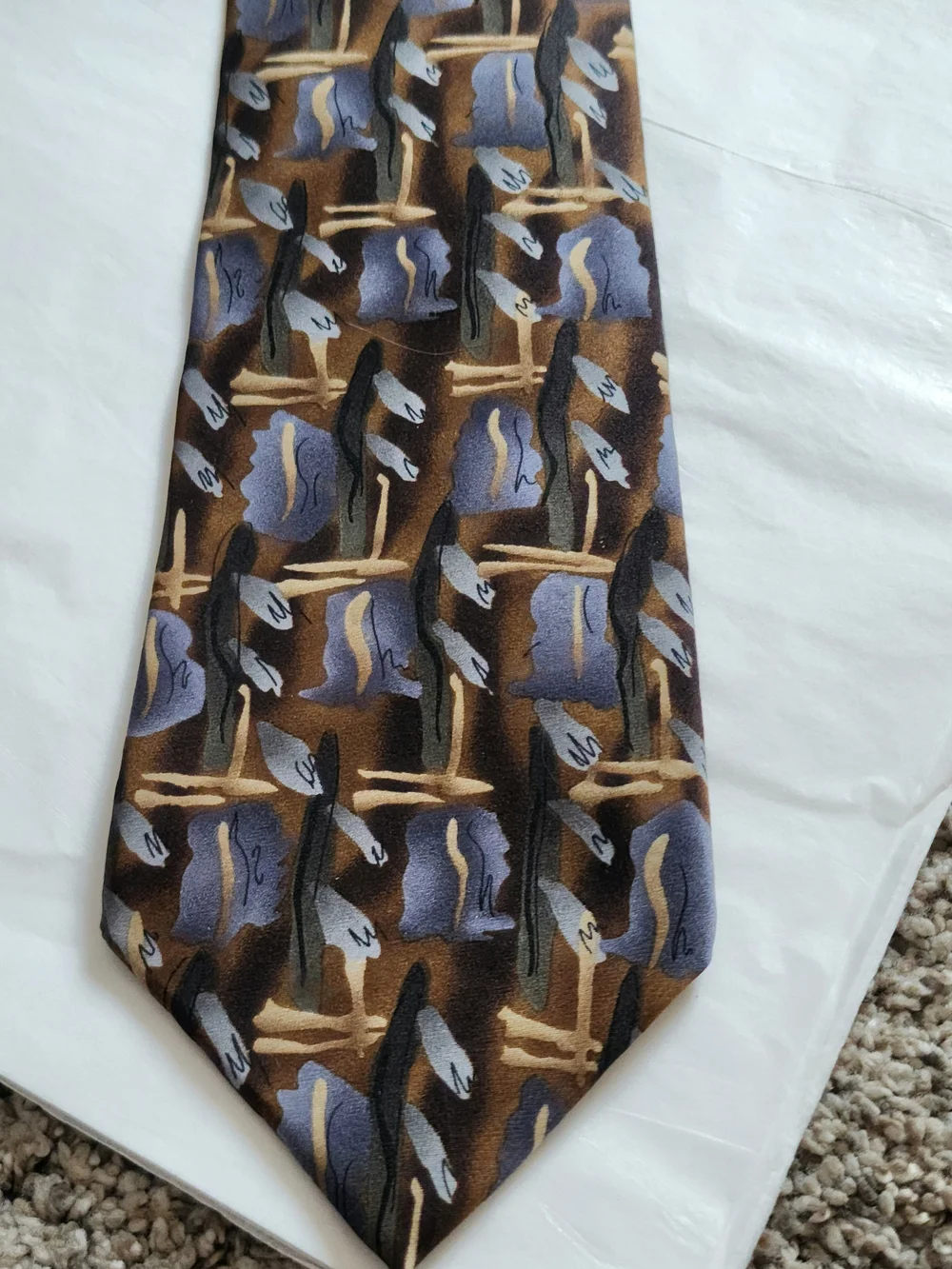 J. Garcia California Mission Silk Tie Collection Fifty-Two Brown Gold